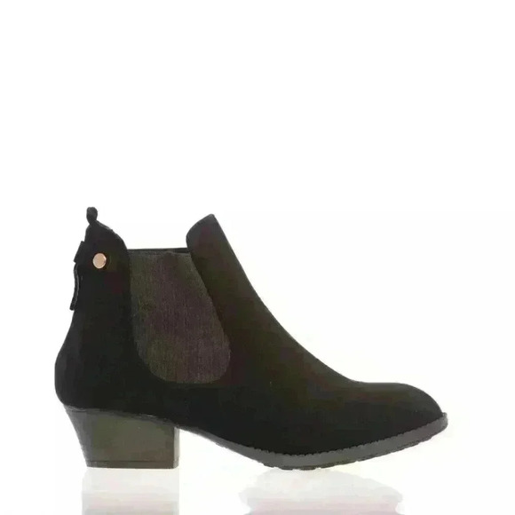Top Moda Cl-6 Women's Round Toe Chunky Heal Chelsea Boots Bootie - Black, Sz 8 - Picture 1 of 6